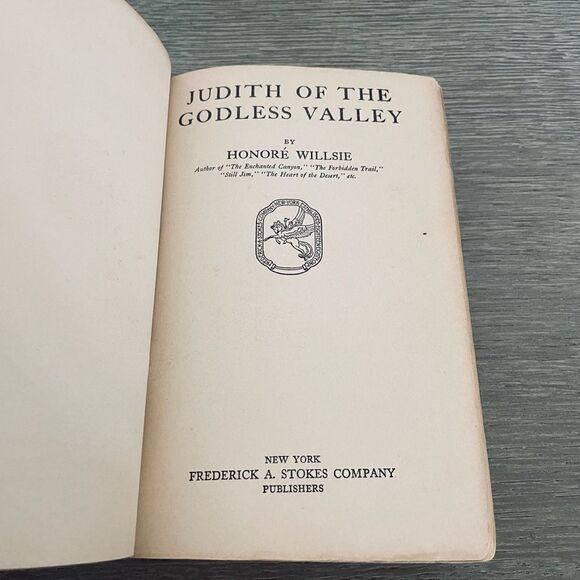 Judith of the Godless Valley by Honore Willsie Vintage Antique Book - Picture 4 of 7